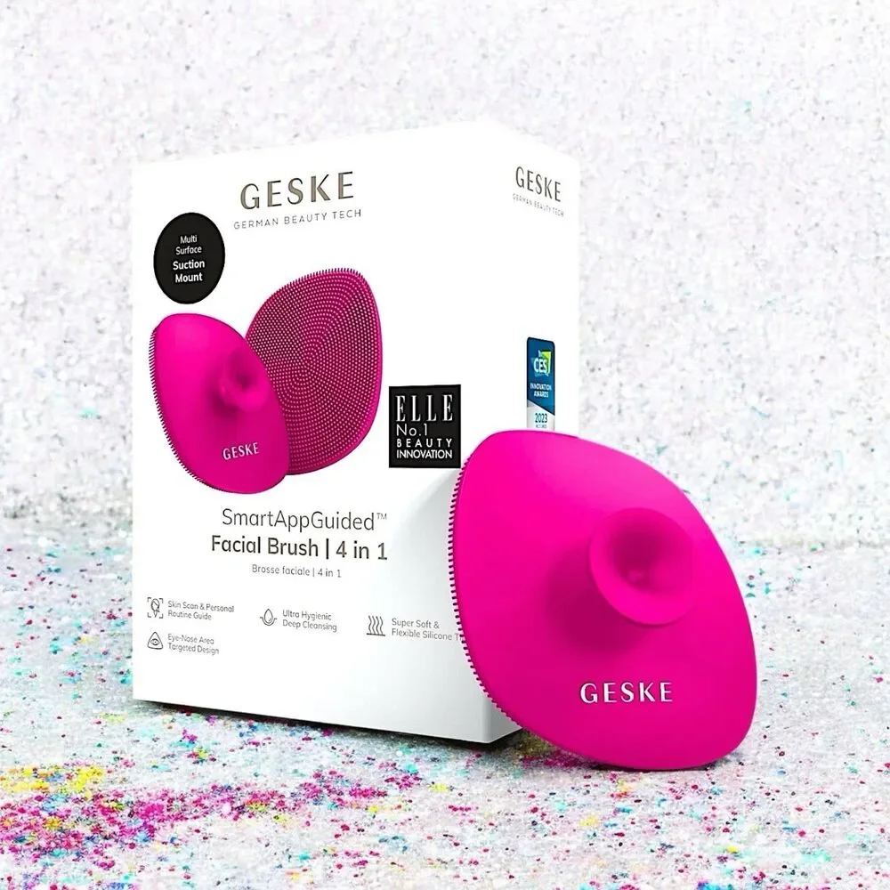 GESKE Facial Brush SmartAppGuided 4 in 1 Facial Brush in Magenta New in Box